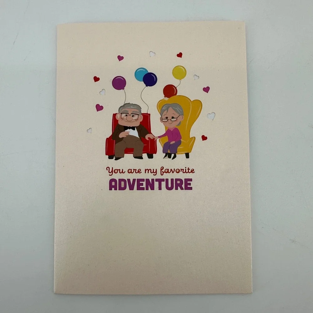 Lovepop Disney Pixar Up My Favorite Adventure Carl Ellie 3D Pop-Up Greeting Card